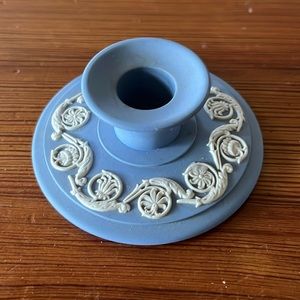 Wedgwood Pale Blue Jasper Candlestick Holder